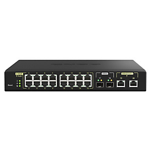 QNAP QSW-M2116P-2T2S, Géré, L2, 2.5G Ethernet, Full duplex, Connexion Ethernet, supportant l'alimentation via ce port (PoE), Grille de montage QNAP QSW-M2116P-2T2S, Géré, L2, 2.5G Ethernet, Full duplex, Connexion Ethernet, supportant l'alimentation via ce port (PoE), Grille de montage