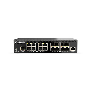 QNAP QSW-M3216R-8S8T, Géré, L2/L3, 10G Ethernet (100/1000/10000), Grille de montage, 1U QNAP QSW-M3216R-8S8T, Géré, L2/L3, 10G Ethernet (100/1000/10000), Grille de montage, 1U