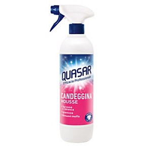 QUASAR Detergente Sgrassatore Candeggina Mousse, Flacone Spray 580 ml