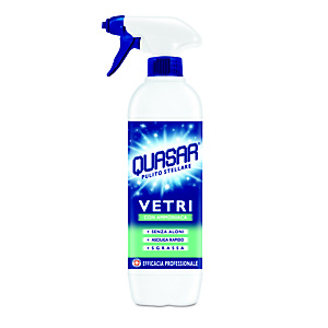 QUASAR Detergente Vetri Ammoniaca, Flacone Spray 650 ml QUASAR Detergente Vetri Ammoniaca, Flacone Spray 650 ml