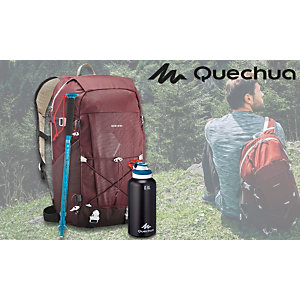 Quechua Mochila + Bastón + Botella