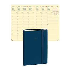 Quo Vadis Agenda de poche semainier Affaires Fas Silk - 10 x 15 cm - Bleu marine fermeture élastique - 2025 Quo Vadis Agenda de poche semainier Affaires Fas Silk - 10 x 15 cm - Bleu marine fermeture élastique - 2025
