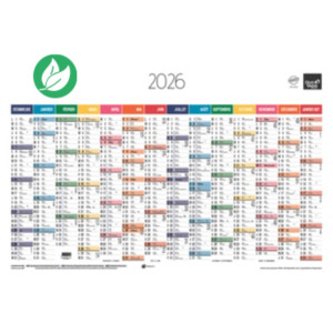 Quo Vadis Calendrier mural annuel 14 mois - Verso carte routière France et Europe - 67 x 43 cm  - Décembre 2025 à Janvier 2027 Quo Vadis Calendrier mural annuel 14 mois - Verso carte routière France et Europe - 67 x 43 cm  - Décembre 2025 à Janvier 2027