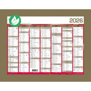 Quo Vadis Calendrier mural annuel - 27 x 21 cm - Or - 2026 Quo Vadis Calendrier mural annuel - 27 x 21 cm - Or - 2026