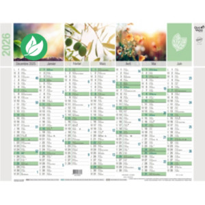 Quo Vadis Calendrier mural annuel Equology - 43 x 33,5 cm - 2026 Quo Vadis Calendrier mural annuel Equology - 43 x 33,5 cm - 2026