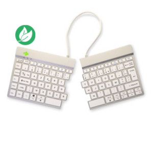 R-Go Tools Split Break Clavier ergonomique sans fil Bluetooth - Transportable - Blanc R-Go Tools Split Break Clavier ergonomique sans fil Bluetooth - Transportable - Blanc