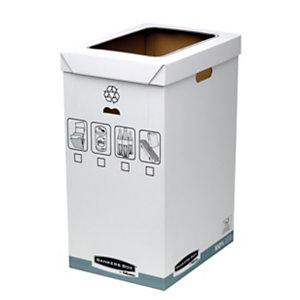 r-kive cestino per riciclo bankers box system - capacita' 90 litri - 30x50 cm - dorso 60 cm - fellowes