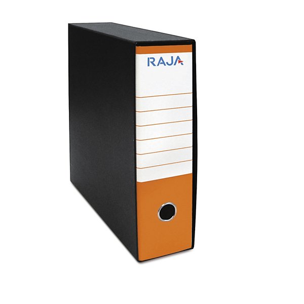 Raccoglitore ad anelli arancio RAJA formato commerciale 28,5x32,2cm dorso 8cm - 2
