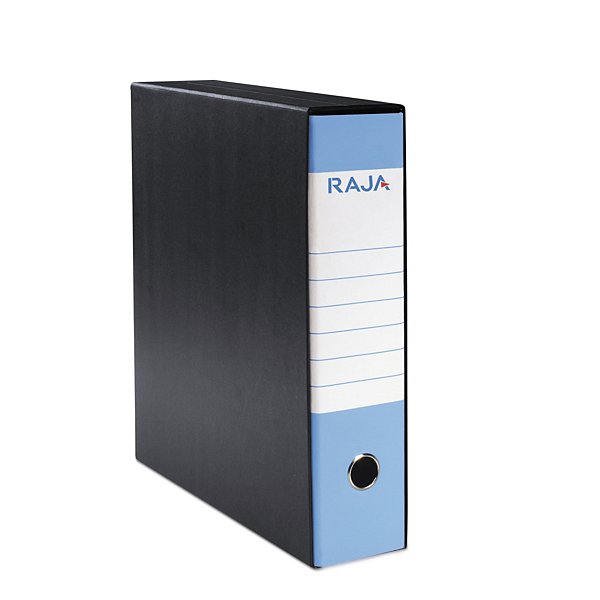 Raccoglitore ad anelli azzurro RAJA formato commerciale 28,5x32,2cm dorso 8cm - 7