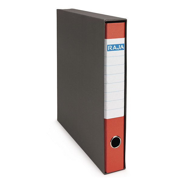 Raccoglitore ad anelli rosso RAJA formato commerciale 28,5x35cm dorso 5cm - 1