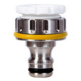 Raccord métallique PRO pour robinet fileté extérieur ø 20/27 et 15/21 Hozelock Raccord métallique PRO pour robinet fileté extérieur ø 20/27 et 15/21 Hozelock