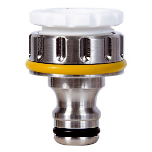 Raccord métallique PRO pour robinet fileté extérieur ø 20/27 et 15/21 Hozelock Raccord métallique PRO pour robinet fileté extérieur ø 20/27 et 15/21 Hozelock