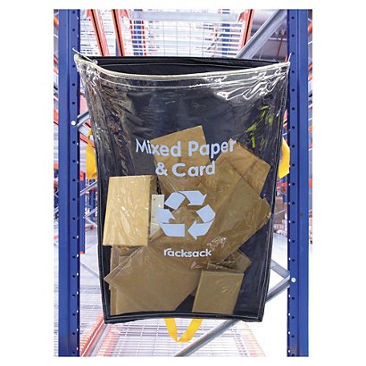 Racksack clear waste segregation bags, mixed paper & card