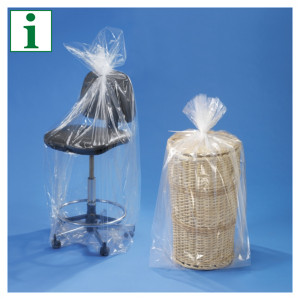 RAJA 100 micron gusseted polythene bags