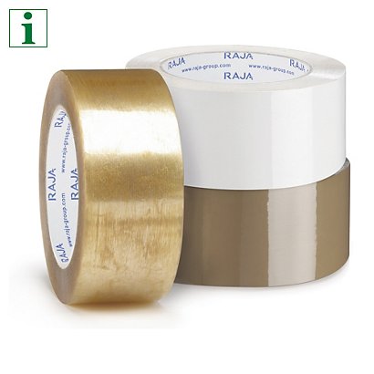 RAJA 32 micron, polypropylene tape, clear, 75mmx66m, pack of 24 - 1