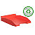 RAJA Bandeja de correspondencia sostenible, A4, poliestireno, roja - 1
