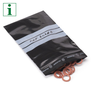 RAJA Black Grip-seal Polybags with Panel, 50% Recycled