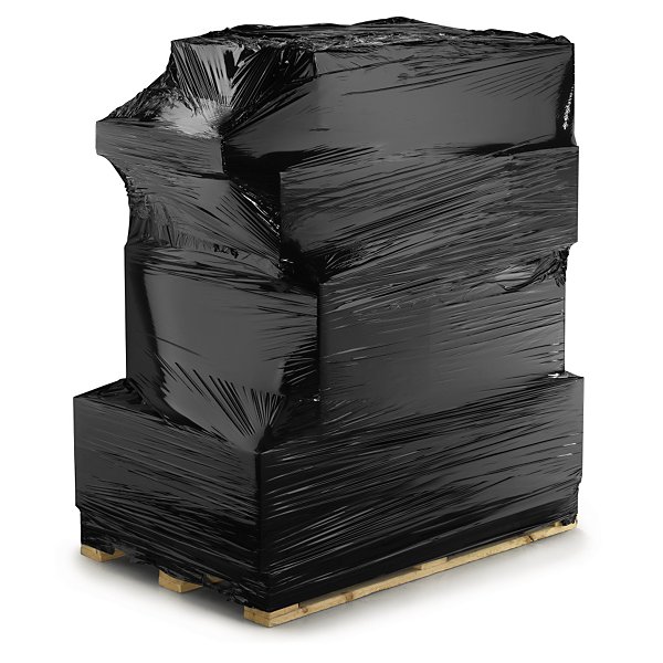 RAJA Black Power Cast Machine Stretch Film, 23mu, 500mmx1370m - 250% Stretch, 30% Recycled - 2