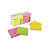 RAJA Blocs de notas adhesivas, 76 x 76 mm, 70 gramos, colores variados de neón - 1