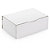 RAJA Boîte d'expédition blanche en carton simple cannelure - L.35 x l.22 x H.13 cm - Lot de 50 - 2