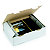 RAJA Boîte d'expédition blanche en carton simple cannelure - L.int. 43 x l.30 x H.12 cm - Lot de 50 - 1