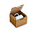 RAJA Boîte d'expédition brune en carton simple cannelure - L.12 x l.10 x H.8 cm - Lot de 50 - 1