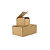 RAJA Boîte d'expédition brune en carton simple cannelure - L.int. 15 x l.15 x H.6 cm - Lot de 50 - 1