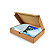 RAJA Boîte postale plate en carton simple cannelure brun - Format A3 - L.43 x l.31 x H.5 cm - Lot de 50 - 1
