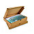 RAJA Boîte postale plate en carton simple cannelure brun - Format A4 - L.31 x l.22 x H.5 cm - Lot de 50 - 1