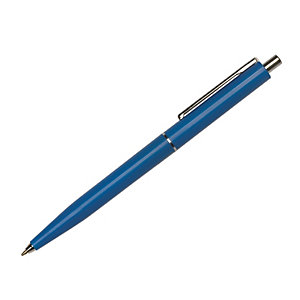 RAJA Bolígrafo retráctil de punta de bola, punta fina de 0,7 mm, cuerpo negro, tinta azul