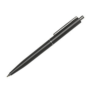 RAJA Bolígrafo retráctil de punta de bola, punta fina de 0,7 mm, cuerpo negro, tinta negra