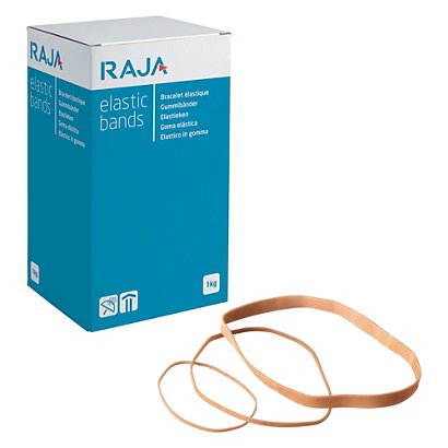 RAJA Bracelet élastique 200 x 10 mm en caoutchouc naturel - Boîte 1 kg