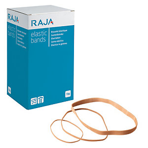 RAJA Bracelet élastique 40 x 2 mm en caoutchouc naturel - Boîte 1 kg