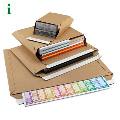 RAJA brown cardboard envelopes with adhesive strip - 1