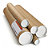 RAJA brown cardboard postal tubes, 63x483mm, pack of 25 - 1