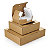 RAJA brown foam postal boxes, 125x100x50mm - 1