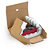 RAJA brown foam postal boxes, 240x180x50mm - 5