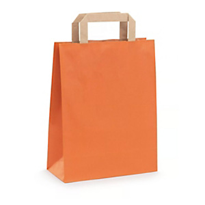 RAJA Busta Shopper, 32 x 45 x 17 cm, Carta Kraft vergata, Arancione (confezine 100 pezzi) RAJA Busta Shopper, 32 x 45 x 17 cm, Carta Kraft vergata, Arancione (confezine 100 pezzi)