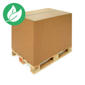 RAJA Caisse américaine carton double cannelure - L.int. 118 x l.78 x h.80 cm - Kraft brun RAJA Caisse américaine carton double cannelure - L.int. 118 x l.78 x h.80 cm - Kraft brun