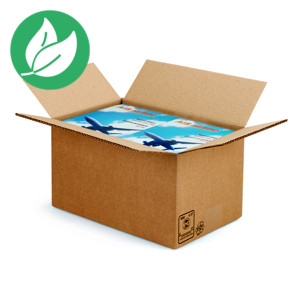 RAJA Caisse américaine carton double cannelure - L.int. 30 x l.20 x h.17 cm - Kraft brun - Lot de 15 RAJA Caisse américaine carton double cannelure - L.int. 30 x l.20 x h.17 cm - Kraft brun - Lot de 15