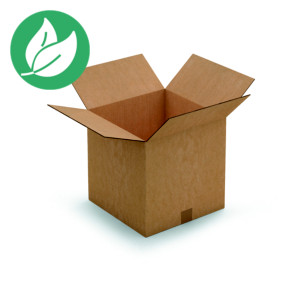 RAJA Caisse américaine carton double cannelure - L.int. 35 x l.35 x h.35 cm - Kraft brun - Lot de 15 RAJA Caisse américaine carton double cannelure - L.int. 35 x l.35 x h.35 cm - Kraft brun - Lot de 15