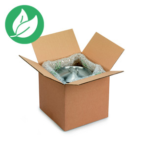 RAJA Caisse américaine carton double cannelure - L.int. 40 x l.40 x h.40 cm - Kraft brun - Lot de 10 RAJA Caisse américaine carton double cannelure - L.int. 40 x l.40 x h.40 cm - Kraft brun - Lot de 10