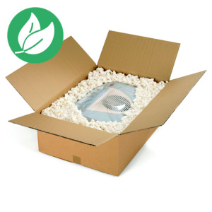 RAJA Caisse américaine carton double cannelure - L.int. 60 x l.40 x h.20 cm - Kraft brun - Lot de 10 RAJA Caisse américaine carton double cannelure - L.int. 60 x l.40 x h.20 cm - Kraft brun - Lot de 10