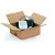 RAJA Caisse américaine carton simple cannelure - L.25 x l.25 x H.10 cm - Kraft brun - Lot de 25 - 1