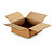 RAJA Caisse américaine carton simple cannelure - L.25 x l.25 x H.10 cm - Kraft brun - Lot de 25 - 2