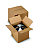 RAJA Caisse américaine carton simple cannelure - L.30 x l.30 x H.30 cm - Kraft brun - Lot de 25 - 1