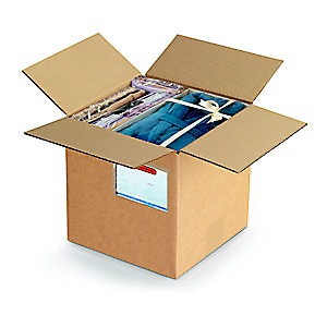 RAJA Caisse américaine carton simple cannelure - L.int. 20 x l.20 x h.20 cm - Kraft brun - Lot de 25 RAJA Caisse américaine carton simple cannelure - L.int. 20 x l.20 x h.20 cm - Kraft brun - Lot de 25