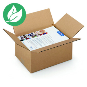RAJA Caisse américaine carton simple cannelure - L.int. 31 x l.22 x h.15 cm - Kraft brun - Lot de 25 RAJA Caisse américaine carton simple cannelure - L.int. 31 x l.22 x h.15 cm - Kraft brun - Lot de 25