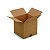 RAJA Caisse américaine carton simple cannelure - L.int. 35 x l.35 x h.35 cm - Kraft brun - Lot de 25 - 1