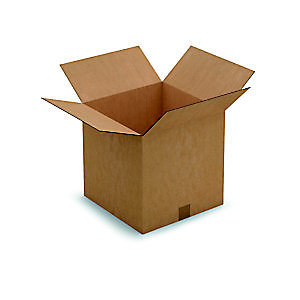 RAJA Caisse américaine carton simple cannelure - L.int. 35 x l.35 x h.35 cm - Kraft brun - Lot de 25